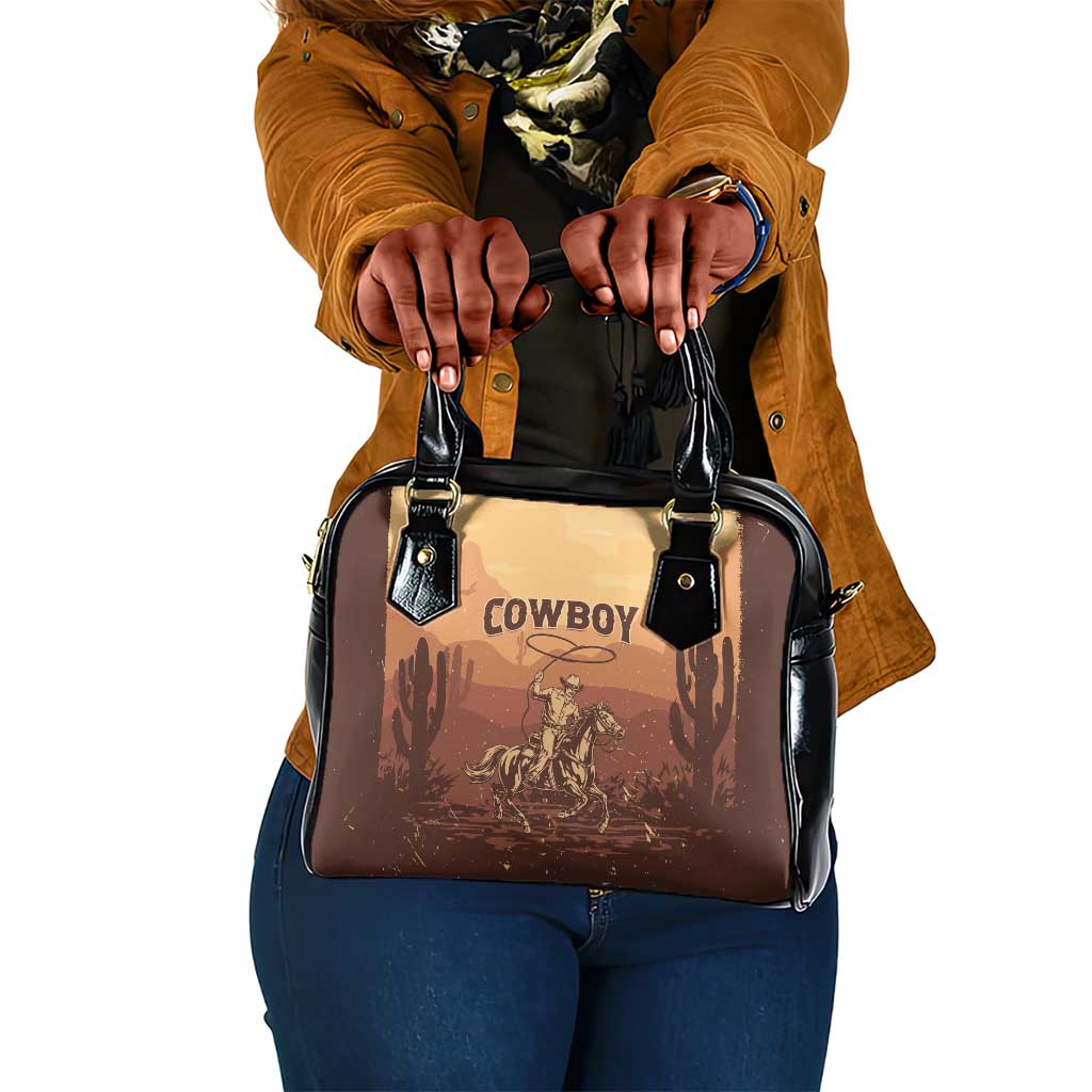 Black Cowboy Take Me Away Shoulder Handbag