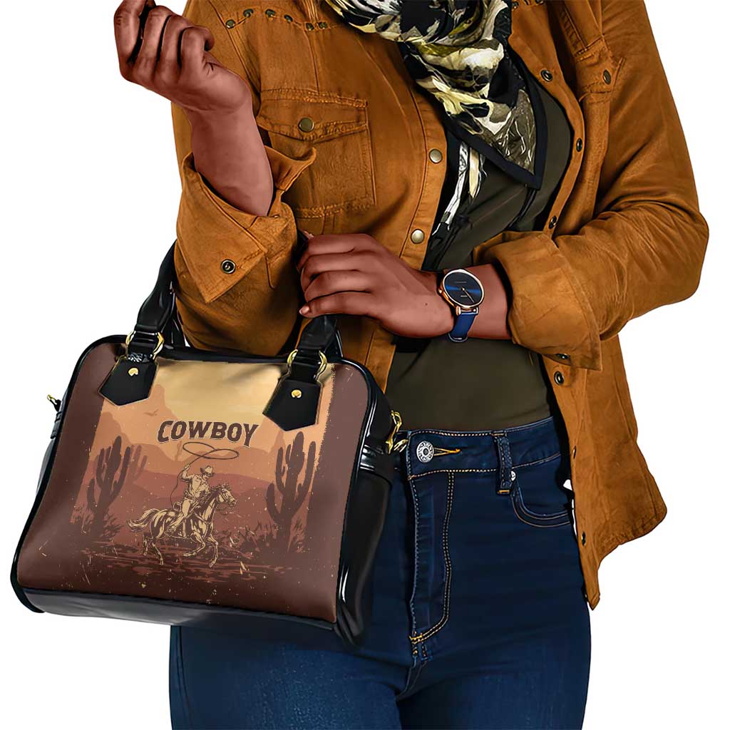 Black Cowboy Take Me Away Shoulder Handbag