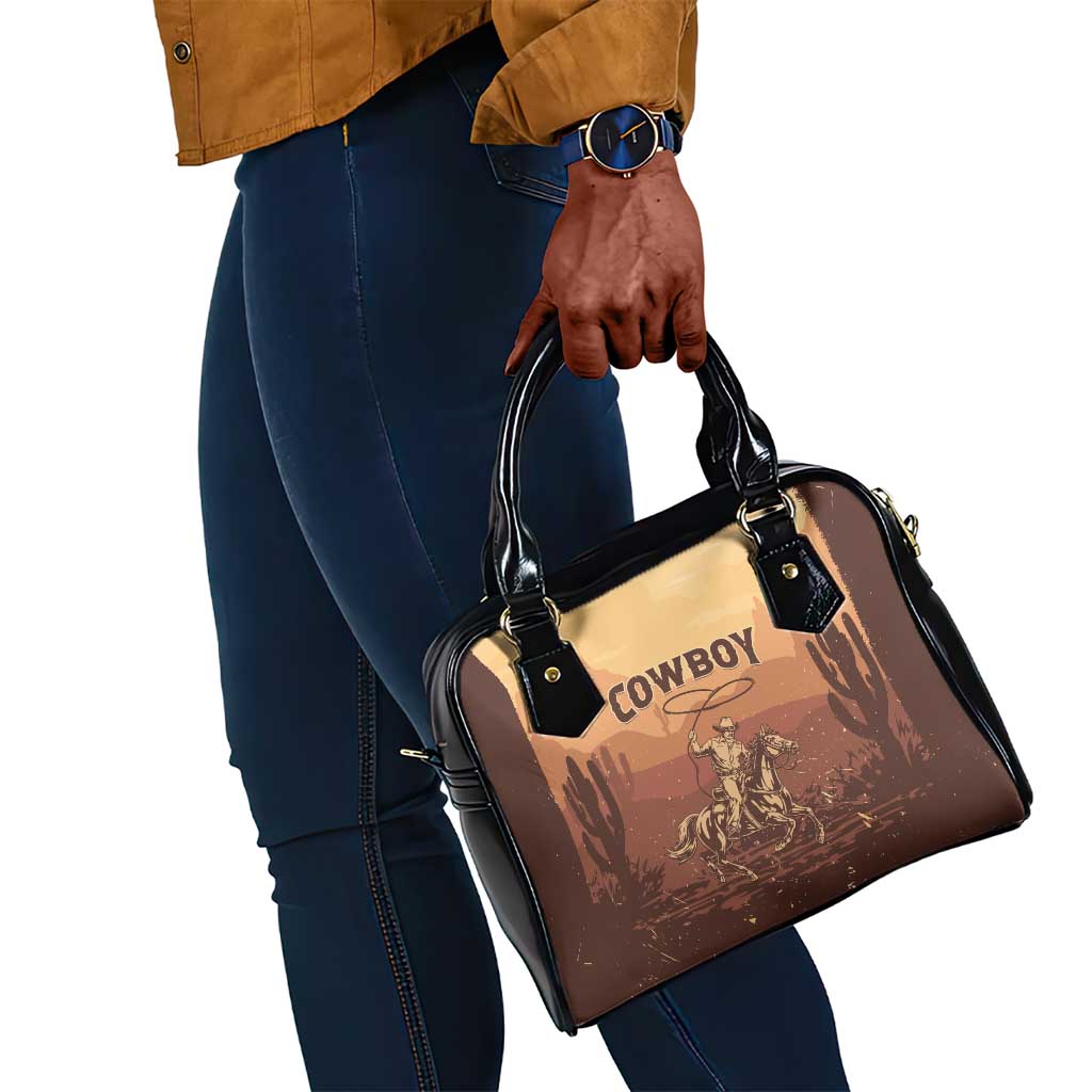 Black Cowboy Take Me Away Shoulder Handbag