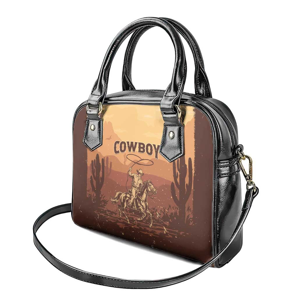 Black Cowboy Take Me Away Shoulder Handbag
