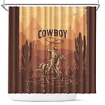 Black Cowboy Take Me Away Shower Curtain