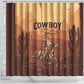 Black Cowboy Take Me Away Shower Curtain
