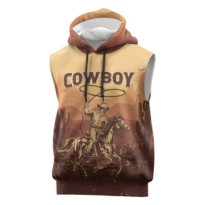 Black Cowboy Take Me Away Sleeveless Hoodie - African Pride