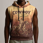 Black Cowboy Take Me Away Sleeveless Hoodie - African Pride