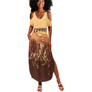 Black Cowboy Take Me Away Summer Maxi Dress