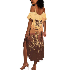 Black Cowboy Take Me Away Summer Maxi Dress