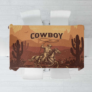 Black Cowboy Take Me Away Tablecloth