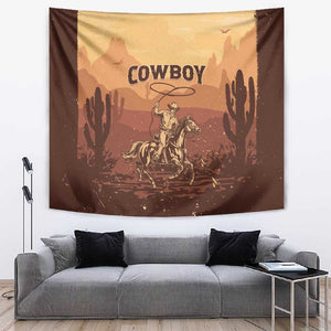 Black Cowboy Take Me Away Tapestry
