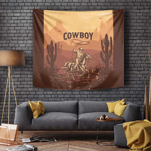 Black Cowboy Take Me Away Tapestry
