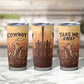 Black Cowboy Take Me Away Tumbler Cup
