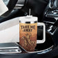 Black Cowboy Take Me Away Tumbler With Handle