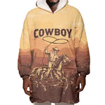 Black Cowboy Take Me Away Wearable Blanket Hoodie
