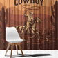 Black Cowboy Take Me Away Window Curtain