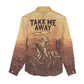 Black Cowboy Take Me Away Women Casual Shirt