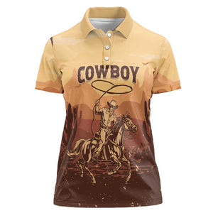 Black Cowboy Take Me Away Women Polo Shirt