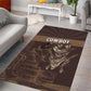 Skull Cowboy Area Rug Wild West Reborn