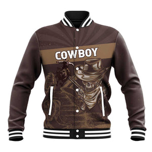 Personalised Skull Cowboy Baseball Jacket Wild West Reborn
