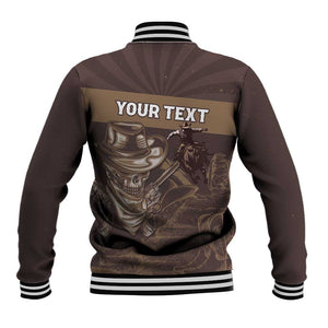 Personalised Skull Cowboy Baseball Jacket Wild West Reborn