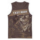 Personalised Skull Cowboy Basketball Jersey Wild West Reborn - African Pride