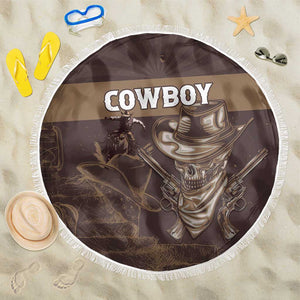 Skull Cowboy Beach Blanket Wild West Reborn
