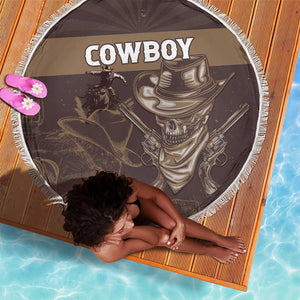 Skull Cowboy Beach Blanket Wild West Reborn
