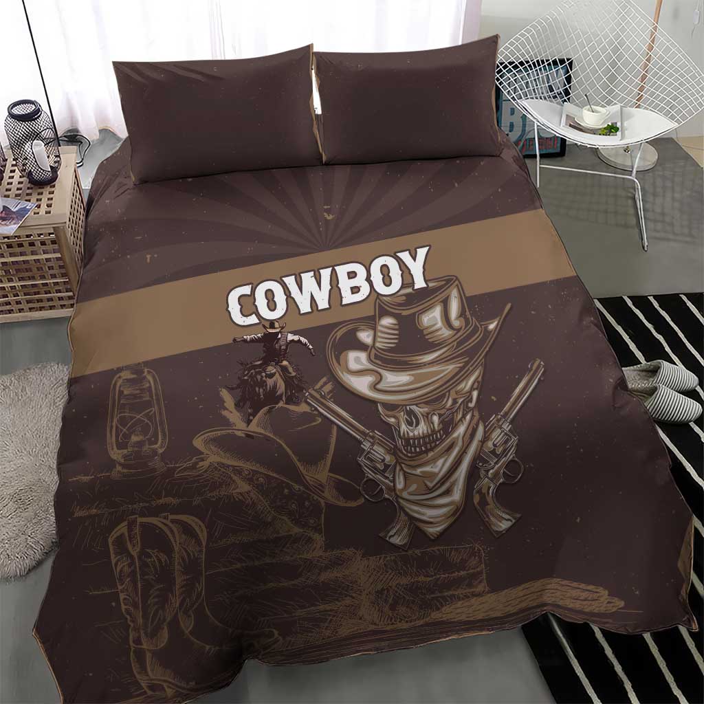 Skull Cowboy Bedding Set Wild West Reborn
