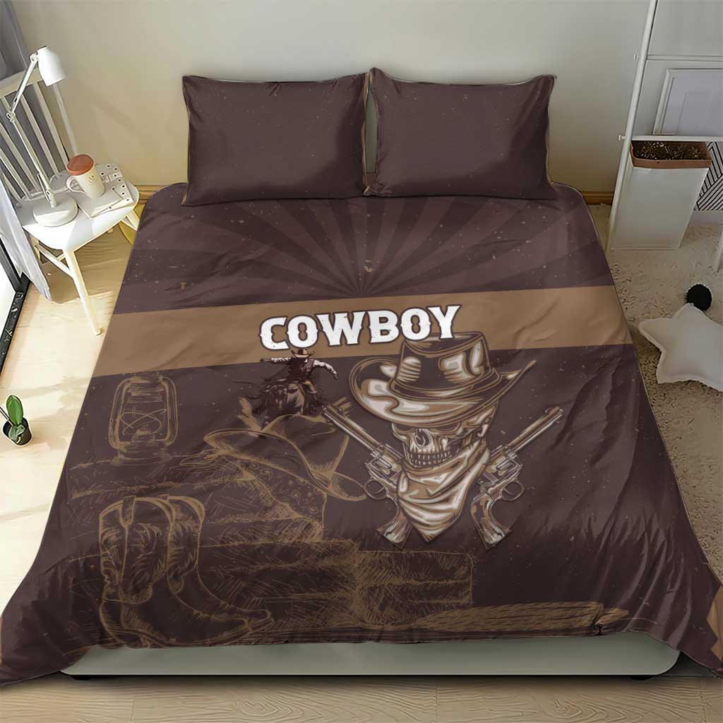 Skull Cowboy Bedding Set Wild West Reborn