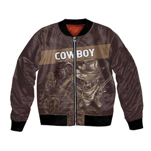 Personalised Skull Cowboy Bomber Jacket Wild West Reborn