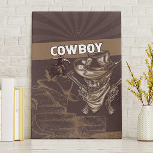 Skull Cowboy Canvas Wall Art Wild West Reborn