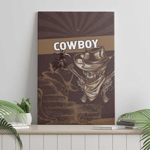 Skull Cowboy Canvas Wall Art Wild West Reborn