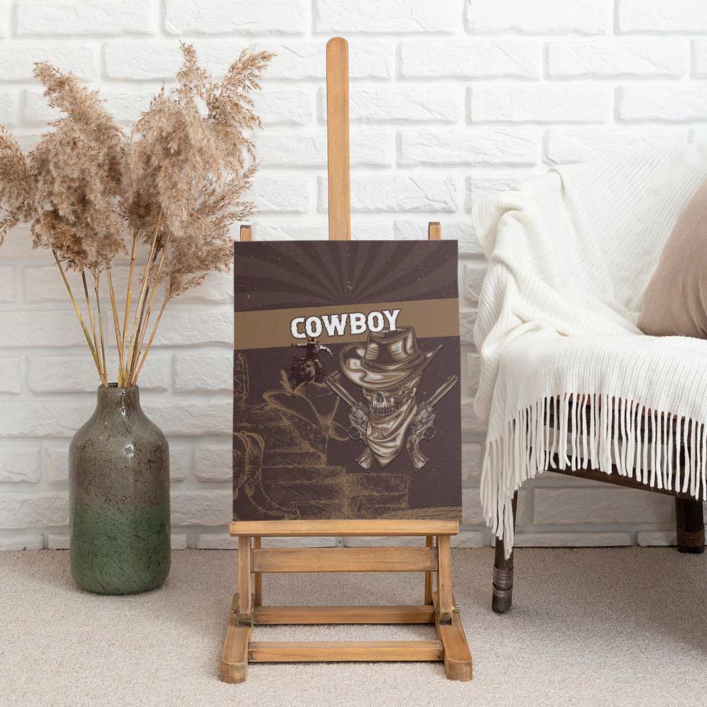 Skull Cowboy Canvas Wall Art Wild West Reborn