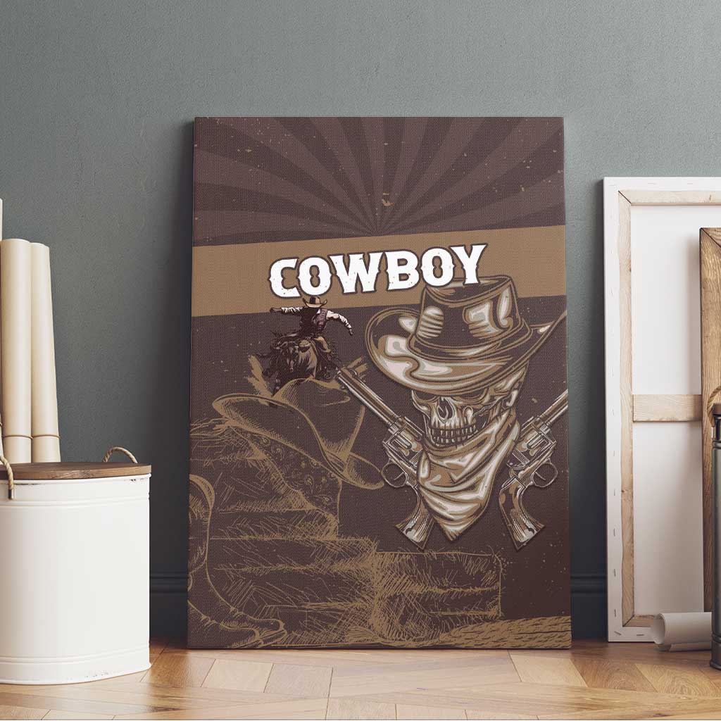 Skull Cowboy Canvas Wall Art Wild West Reborn