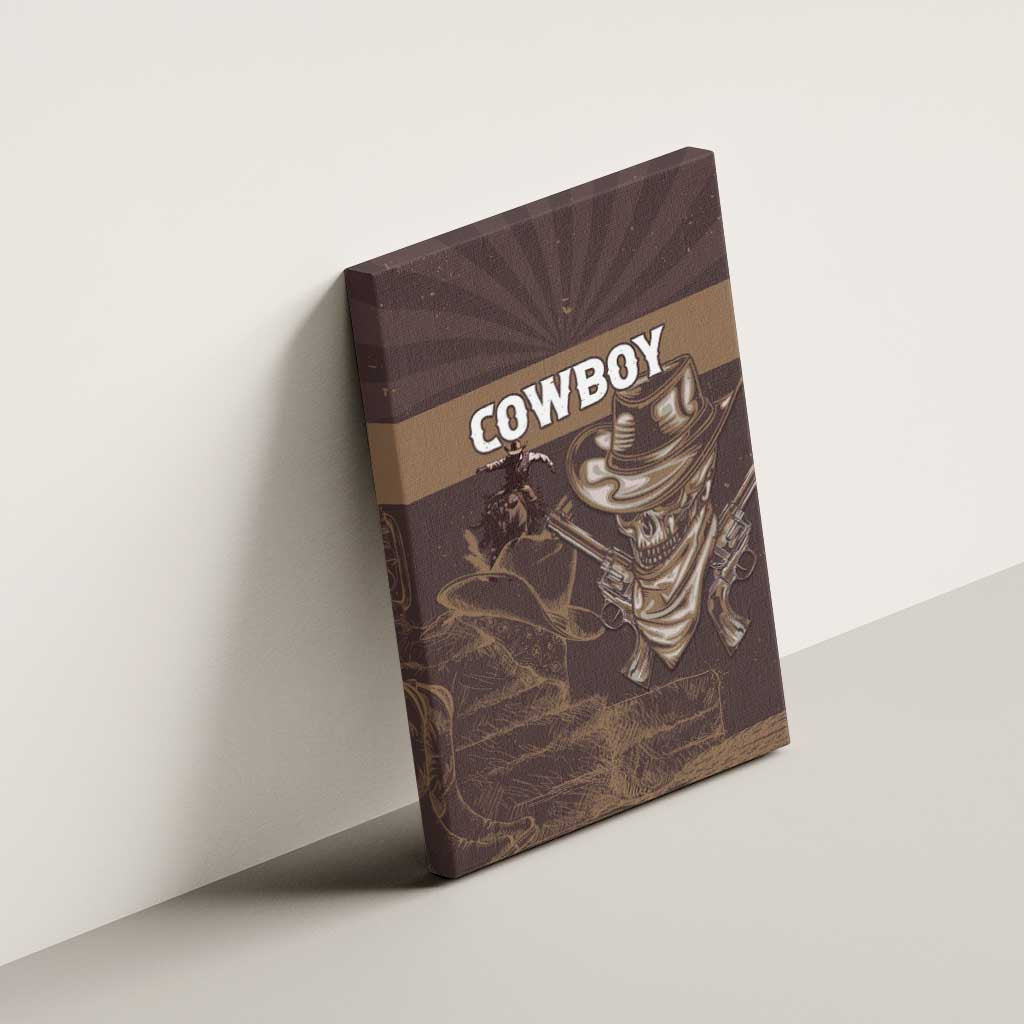 Skull Cowboy Canvas Wall Art Wild West Reborn