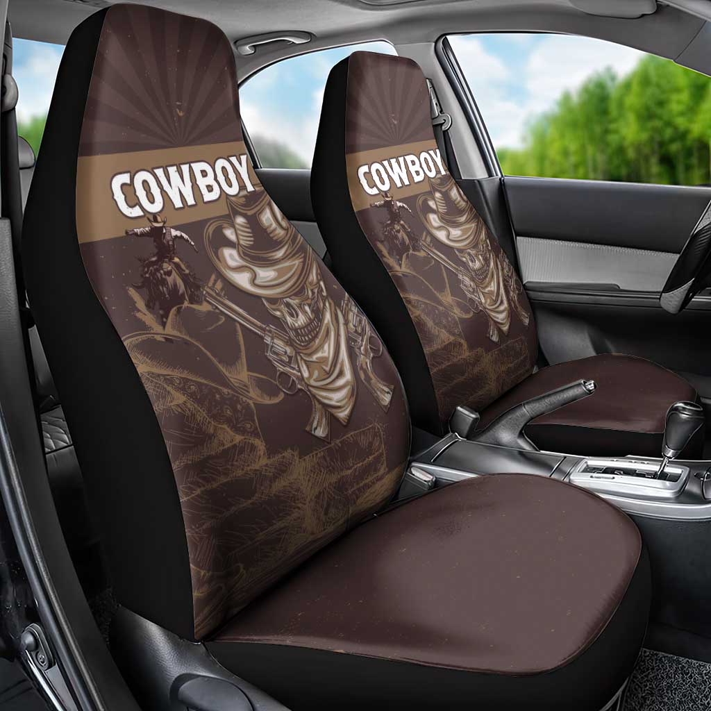 Skull Cowboy Car Seat Cover Wild West Reborn