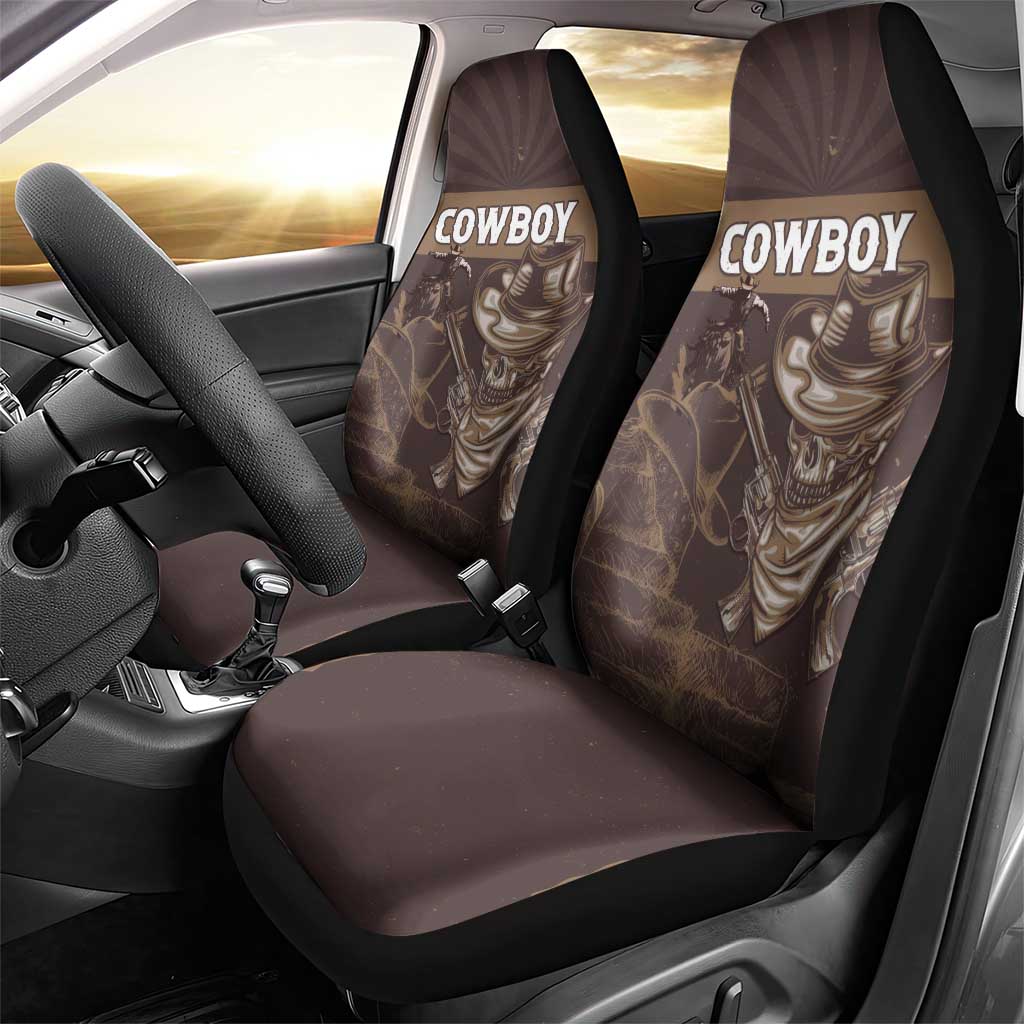 Skull Cowboy Car Seat Cover Wild West Reborn