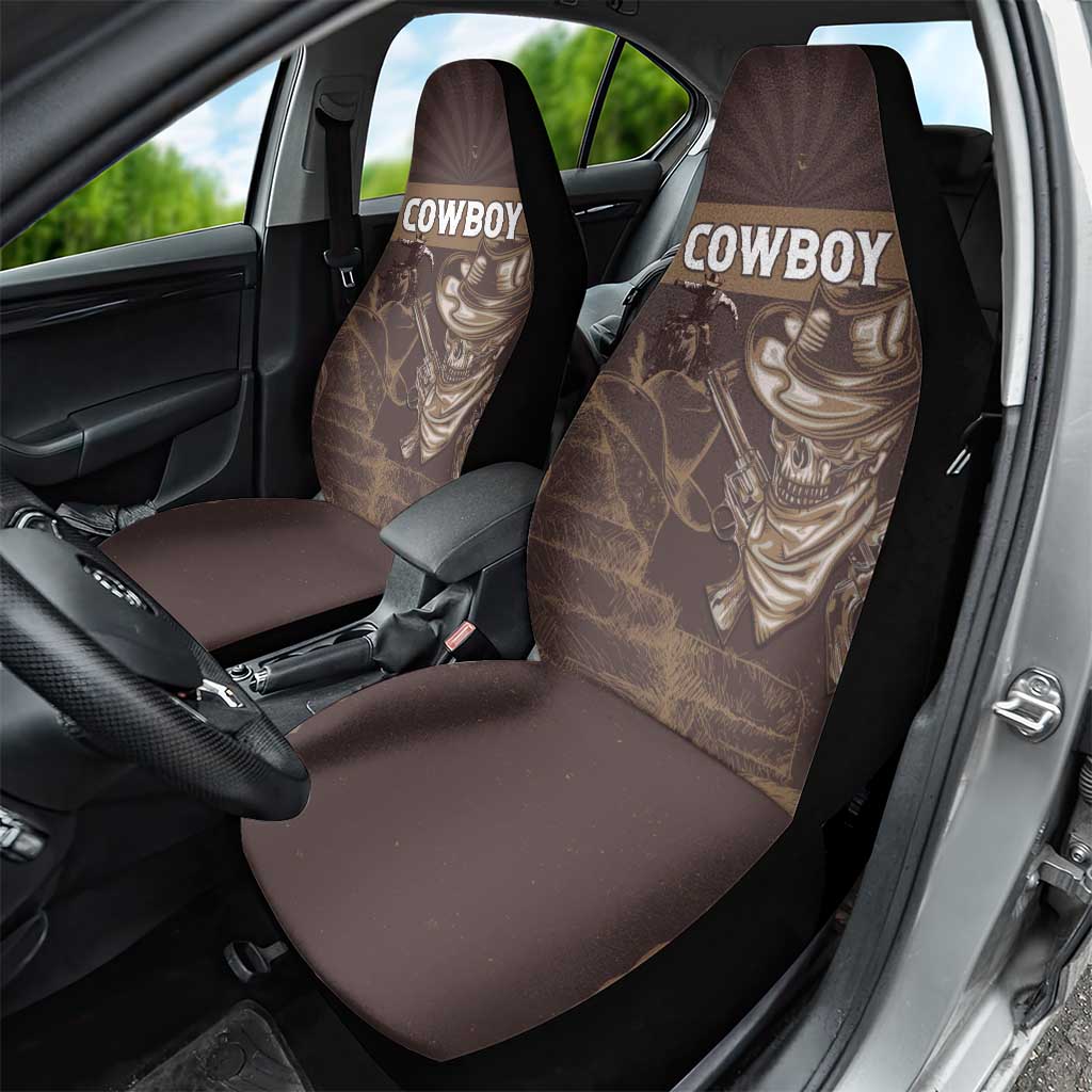 Skull Cowboy Car Seat Cover Wild West Reborn