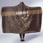 Skull Cowboy Hooded Blanket Wild West Reborn