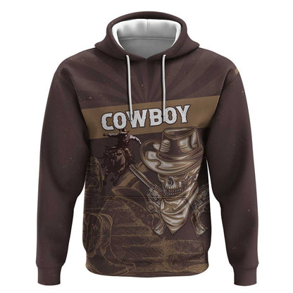 Personalised Skull Cowboy Hoodie Wild West Reborn