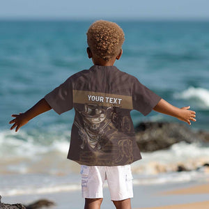 Personalised Skull Cowboy Kid Hawaiian Shirt Wild West Reborn