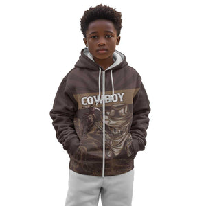 Personalised Skull Cowboy Kid Hoodie Wild West Reborn
