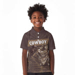 Personalised Skull Cowboy Kid Polo Shirt Wild West Reborn