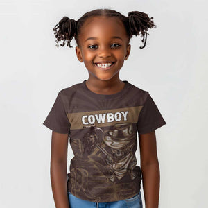 Personalised Skull Cowboy Kid T shirt Wild West Reborn