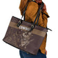 Skull Cowboy Leather Tote Bag Wild West Reborn
