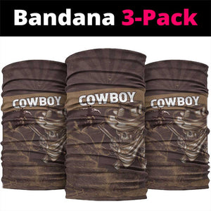 Skull Cowboy Neck Gaiter Wild West Reborn LT15