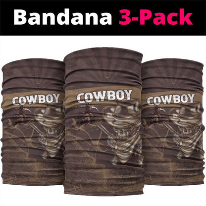Skull Cowboy Neck Gaiter Wild West Reborn LT15
