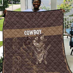 Skull Cowboy Quilt Wild West Reborn