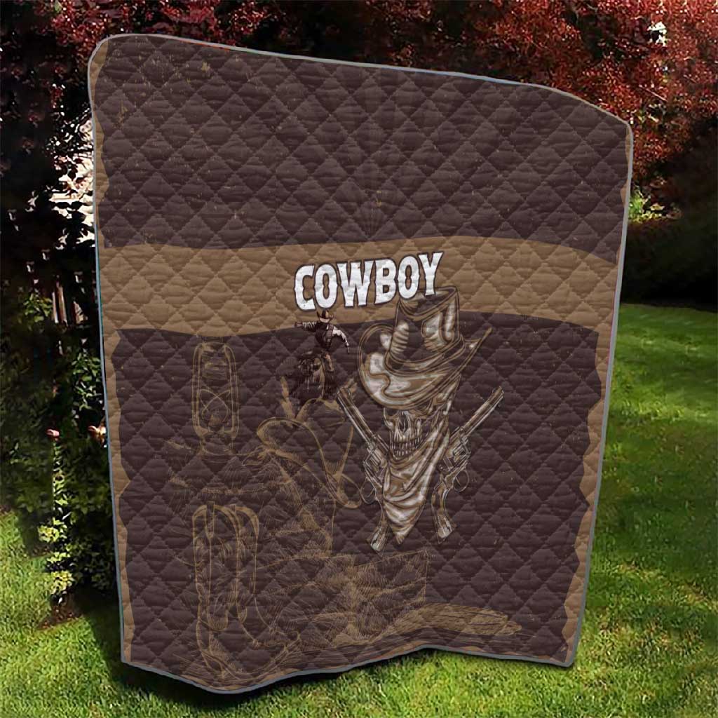 Skull Cowboy Quilt Wild West Reborn
