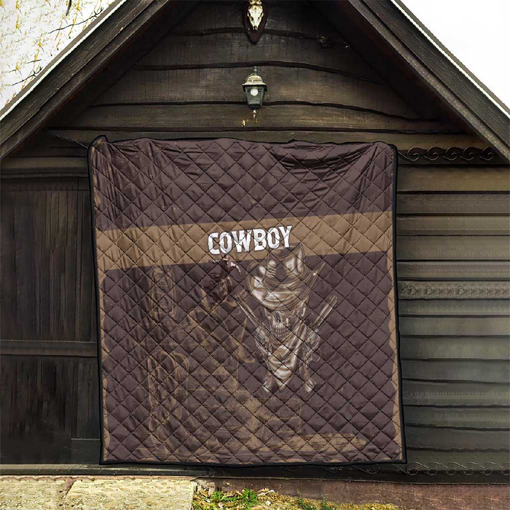Skull Cowboy Quilt Wild West Reborn