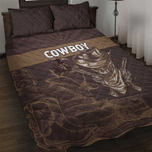 Skull Cowboy Quilt Bed Set Wild West Reborn