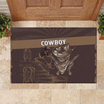 Skull Cowboy Rubber Doormat Wild West Reborn